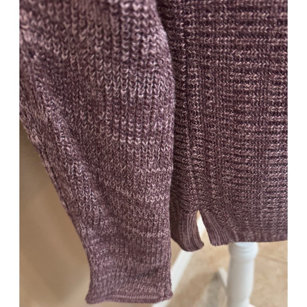 J Jill Long Sleeve Cotton Blend Sweater Plum Pullover Cable Knit Design Size SP - Picture 3 of 8